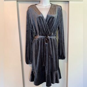 Dex Charcoal Long Sleeve Mini Dress